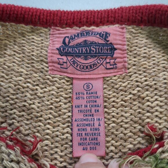 Cambridge Country Store southwestern Muticolor Long Tunic Sweater small - Picture 6 of 6